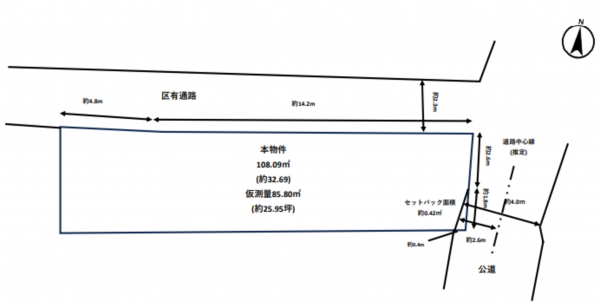 渋谷区鶯谷町、土地の間取り画像です