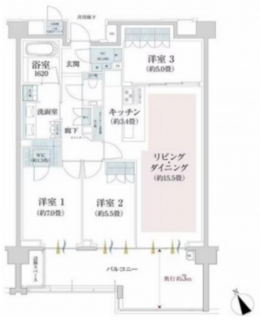 渋谷区大山町、マンションの間取り画像です