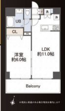 渋谷区恵比寿西、マンションの間取り画像です