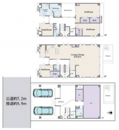 渋谷区大山町、中古一戸建ての間取り画像です