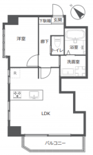 目黒区青葉台、マンションの間取り画像です