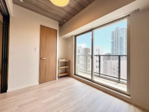 渋谷区恵比寿、マンションの寝室画像です