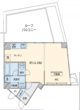 渋谷区元代々木町、マンションの間取り画像です