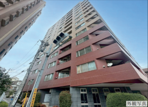 渋谷区恵比寿、マンションの外観画像です
