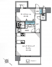 目黒区下目黒、マンションの間取り画像です
