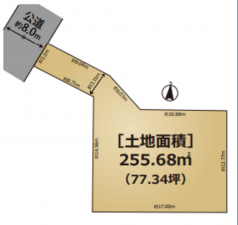 目黒区中目黒、土地の間取り画像です