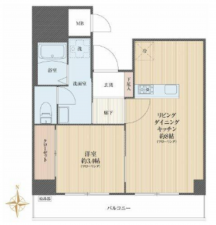渋谷区広尾、マンションの間取り画像です