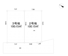 相模原市南区相武台、土地の間取り画像です