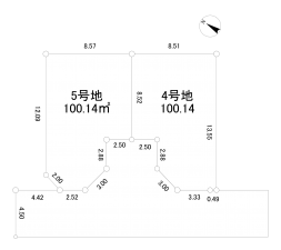 相模原市南区相武台、土地の間取り画像です