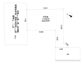 相模原市南区相武台、土地の間取り画像です