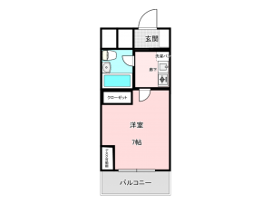 相模原市南区豊町、マンションの間取り画像です