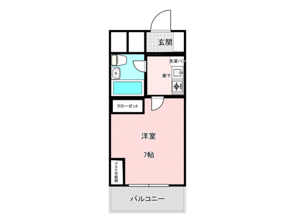 相模原市南区豊町、マンションの間取り画像です