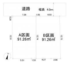 相模原市南区御園、土地の間取り画像です