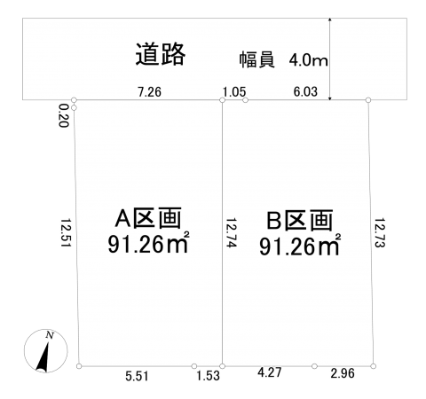 相模原市南区御園、土地の間取り画像です