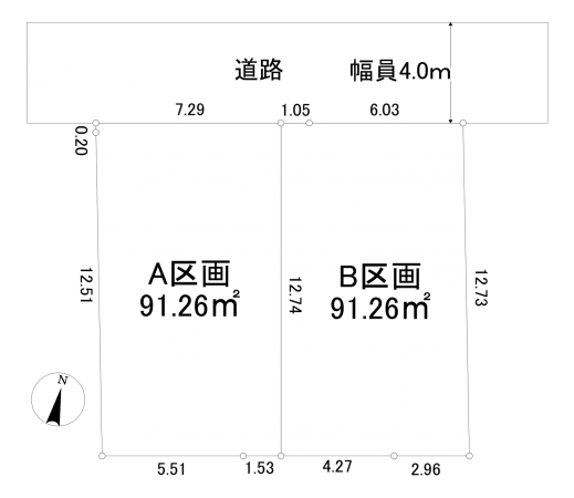 相模原市南区御園、土地の間取り画像です
