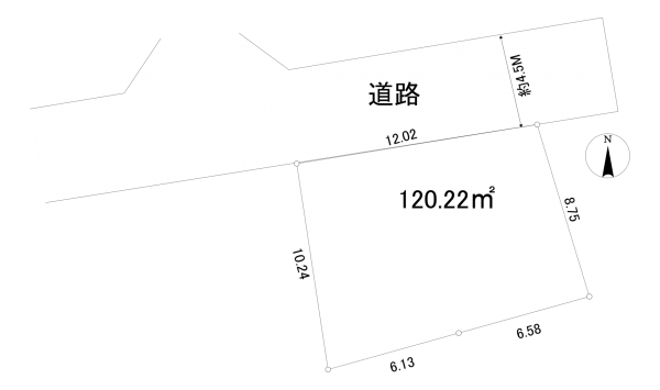 相模原市南区磯部、土地の間取り画像です