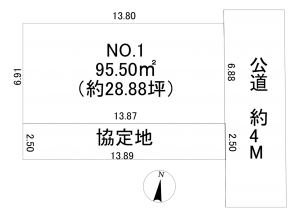 相模原市南区文京、土地の間取り画像です