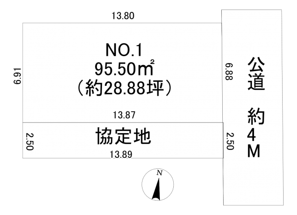 相模原市南区文京、土地の間取り画像です