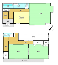 相模原市南区若松、中古一戸建ての間取り画像です