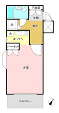 相模原市南区上鶴間本町、マンションの間取り画像です