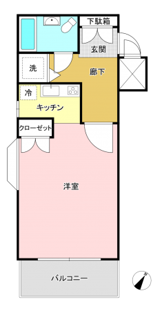 相模原市南区上鶴間本町、マンションの間取り画像です