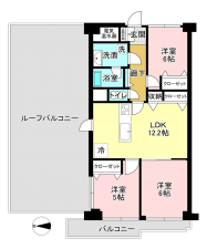 相模原市南区上鶴間本町、マンションの間取り画像です