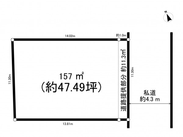 相模原市南区大野台、土地の間取り画像です