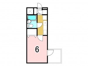 相模原市南区南台、マンションの間取り画像です