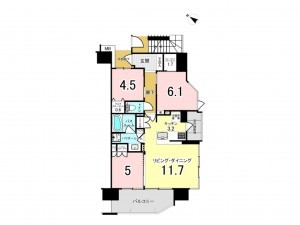 相模原市南区上鶴間本町、マンションの間取り画像です