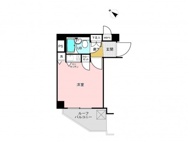 相模原市南区東林間、マンションの間取り画像です