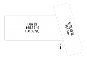 相模原市南区麻溝台、土地の間取り画像です