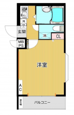 相模原市南区相武台、マンションの間取り画像です
