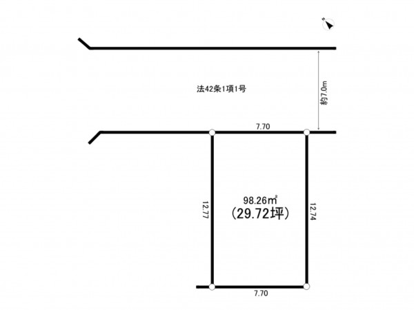 相模原市南区御園、土地の間取り画像です