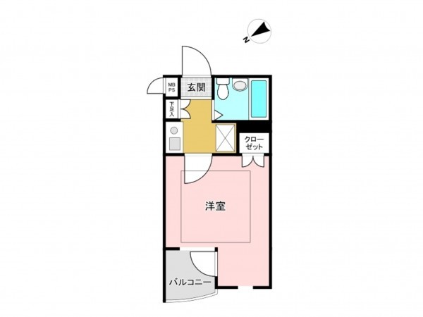 相模原市南区旭町、マンションの間取り画像です