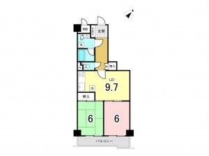 相模原市南区松が枝町、マンションの間取り画像です