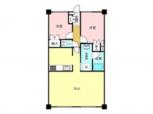 相模原市南区上鶴間本町、マンションの間取り画像です