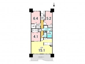 相模原市南区上鶴間本町、マンションの間取り画像です