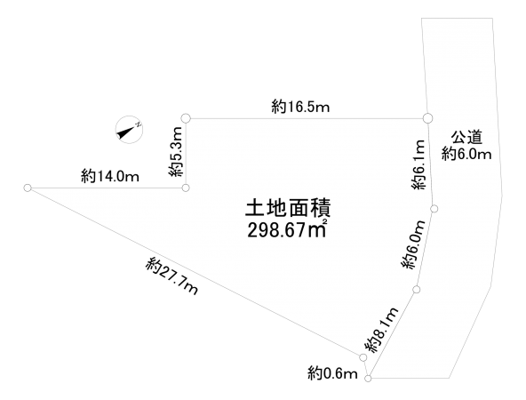 相模原市南区下溝、土地の間取り画像です