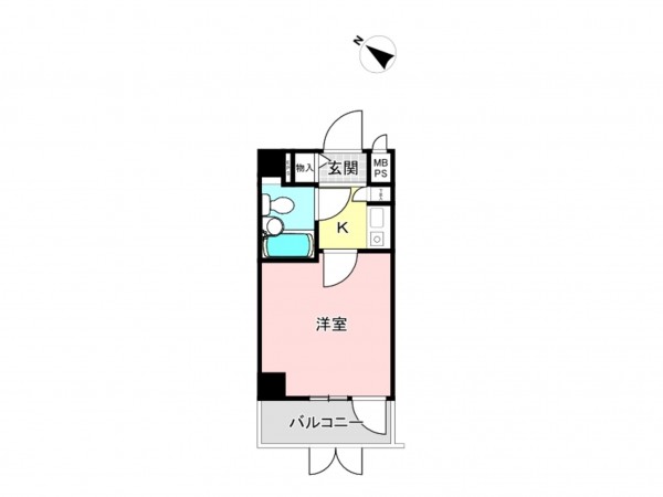 相模原市南区東林間、マンションの間取り画像です