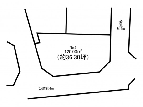 相模原市南区鵜野森、土地の間取り画像です