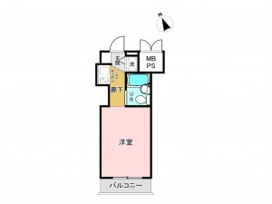 相模原市南区相武台、マンションの間取り画像です