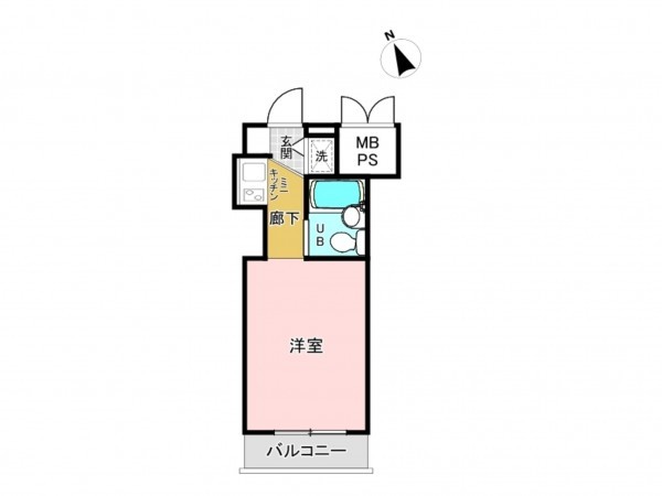 相模原市南区相武台、マンションの間取り画像です