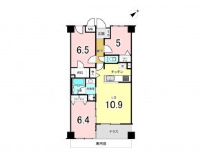 相模原市南区相模台、マンションの間取り画像です