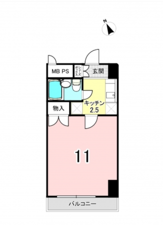 相模原市南区上鶴間本町、マンションの間取り画像です