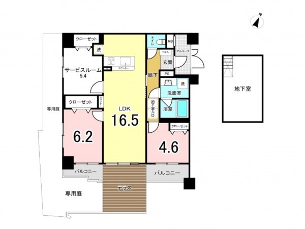 相模原市南区上鶴間本町、マンションの間取り画像です