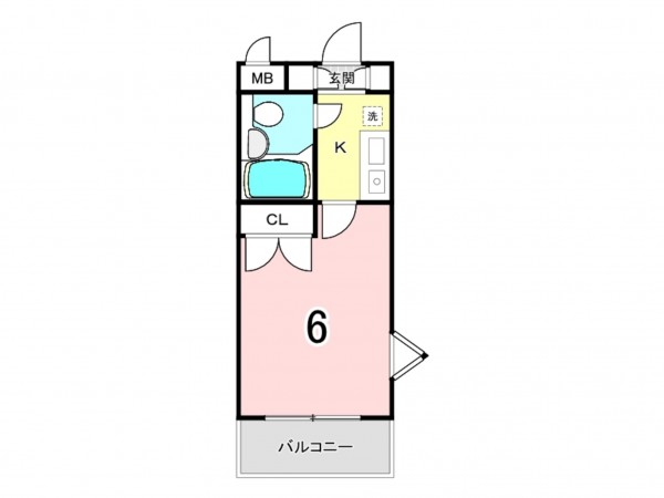 相模原市南区相模台、マンションの間取り画像です