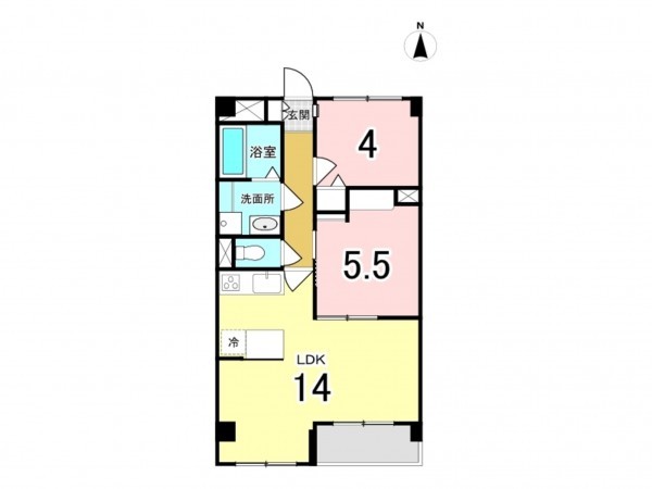 相模原市南区上鶴間本町、マンションの間取り画像です