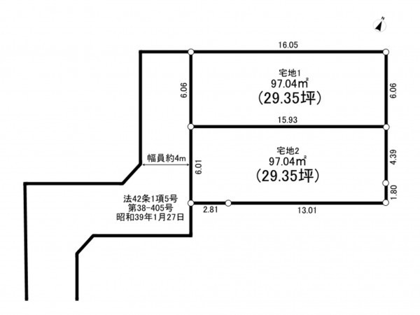相模原市南区相南、土地の間取り画像です