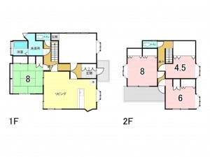 相模原市南区上鶴間本町、中古一戸建ての間取り画像です