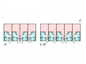 相模原市南区南台、収益物件/アパートの間取り画像です